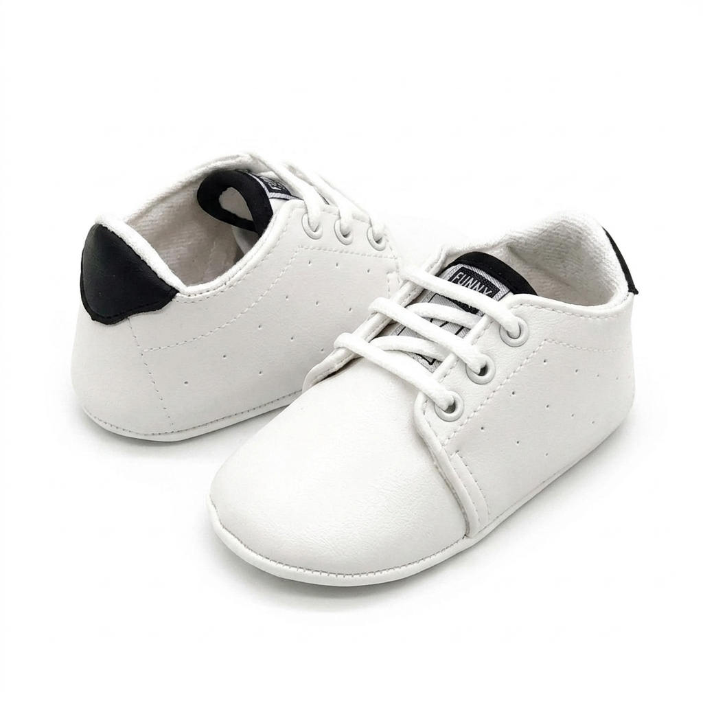 Retro Court Baby Sneakers – Monochrome Edition