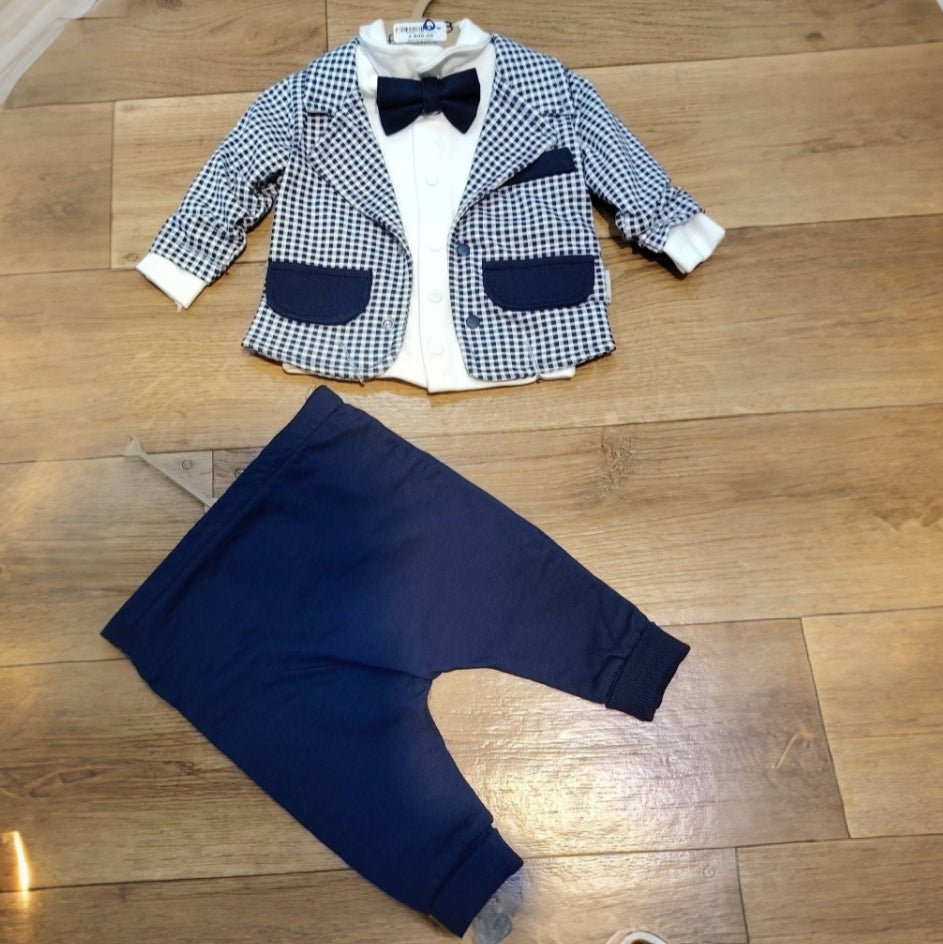 Checkered Charm – Baby Boy Formal Outfit