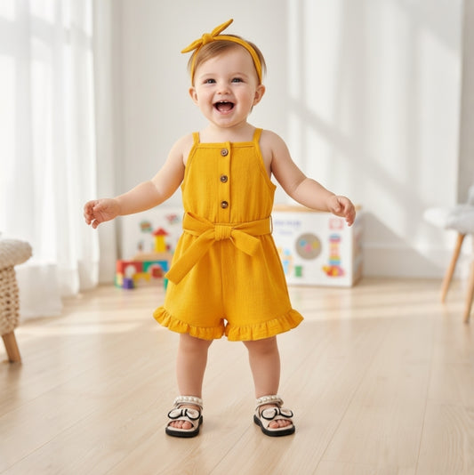 Yellow Cute Overall
