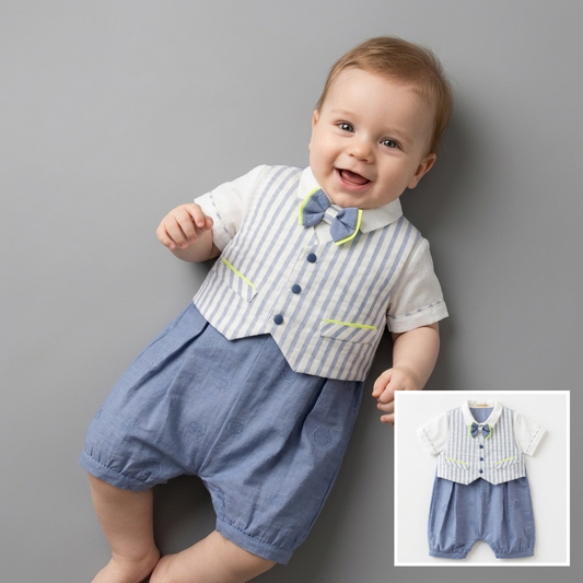 Azure Glow – Baby Boy Romper