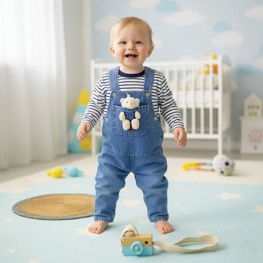 Boys Salopette & Shirt Set