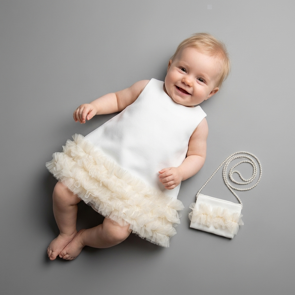 Ruffled Elegance – Baby Girl Dress Set