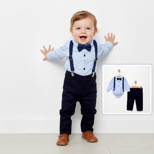 The Dapper Baby Boy Set - Navy & Blue